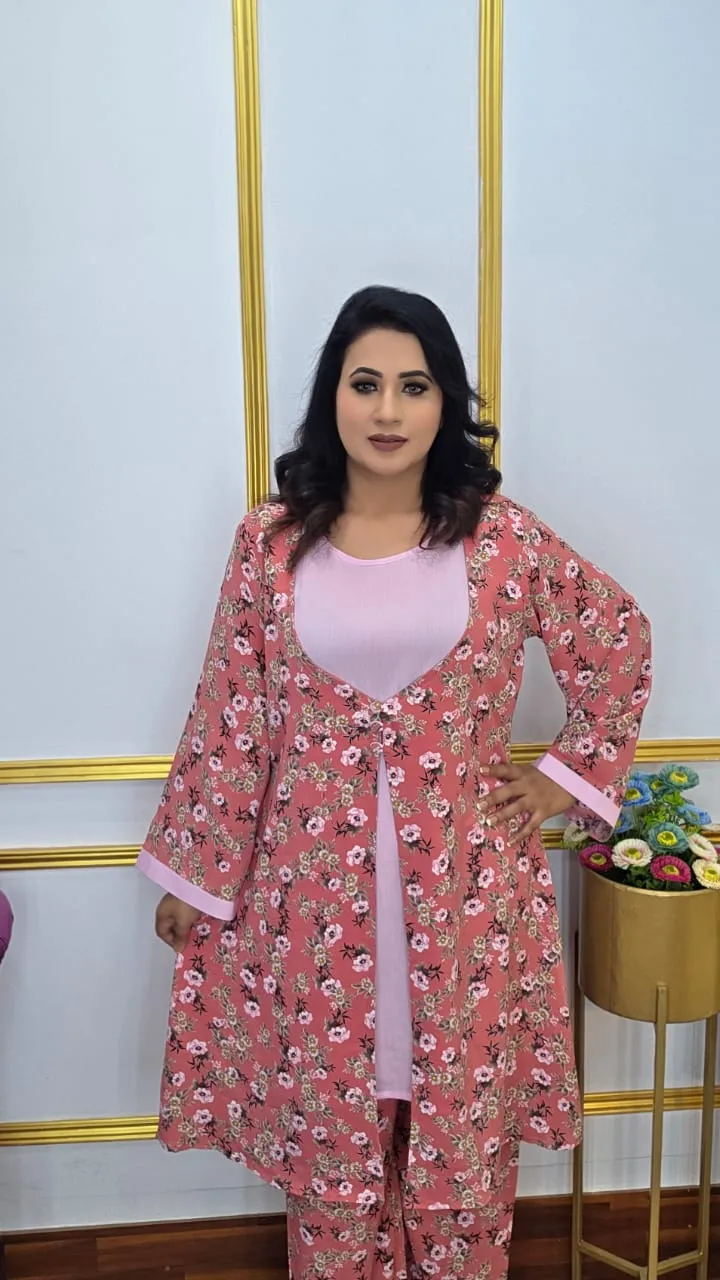 Luxury Georgette Co-ords Set – Trendy Digital Print | Shopping Zone BD