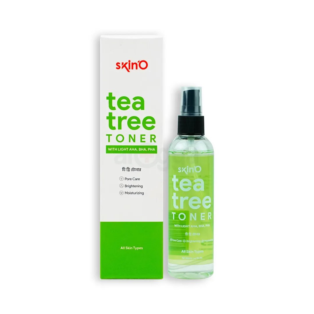 SkinO Tea Tree Toner with Light AHA BHA & PHA – 120ml