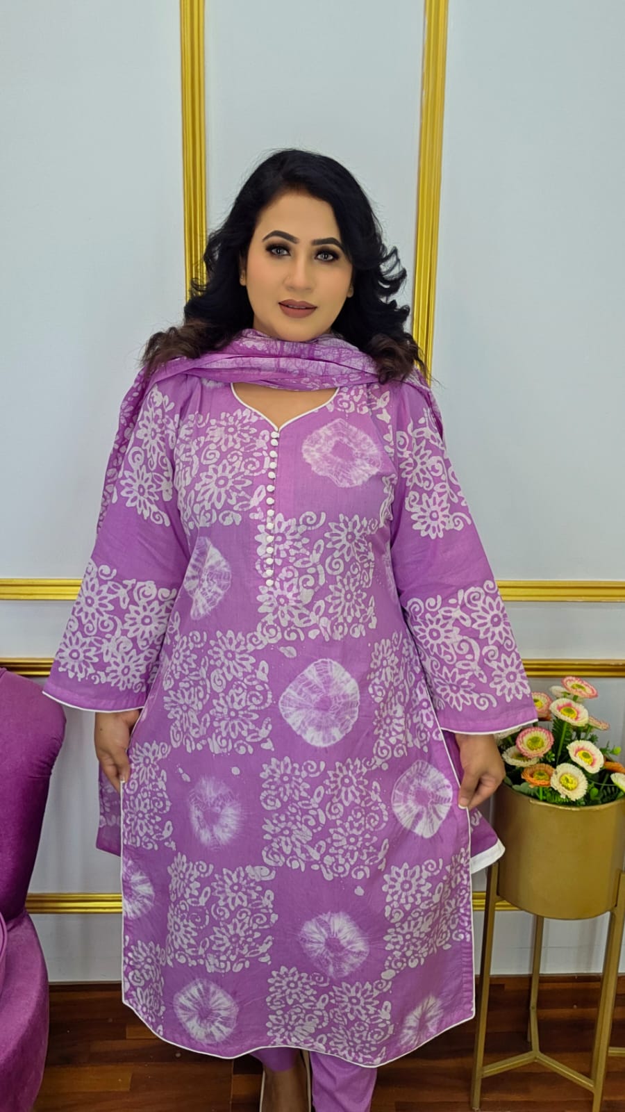 Bexi Vowel Chundri Batik Three Piece Salwar Kameez