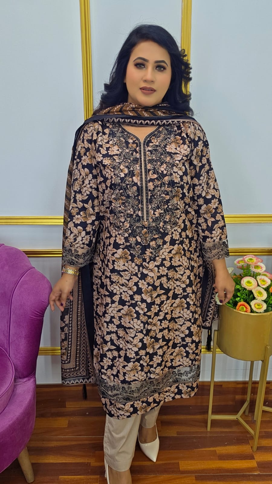 রেডি থ্রি পিস | Ready Three Piece | Shopping Zone BD | Style #G1950BB