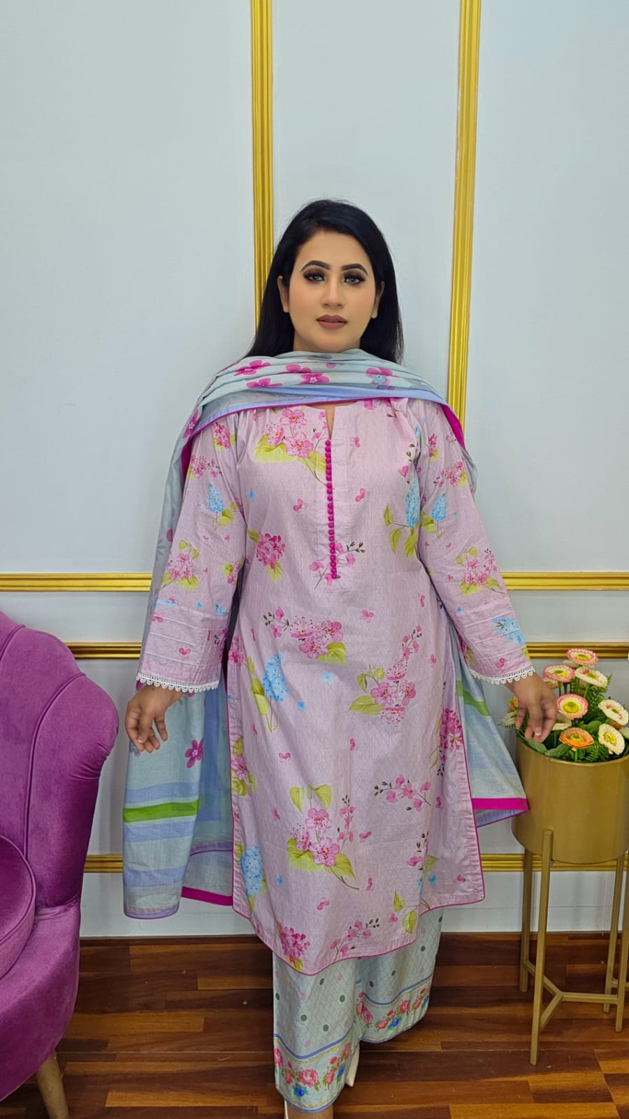 রেডি থ্রি পিস | Ready Three Piece | Shopping Zone BD | Style #G1899P