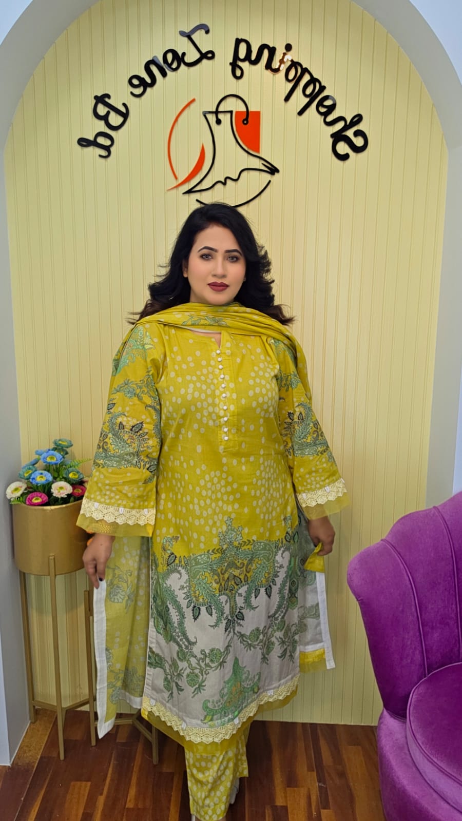 Luxury Cotton Ready Three Piece – Elegant & Trendy