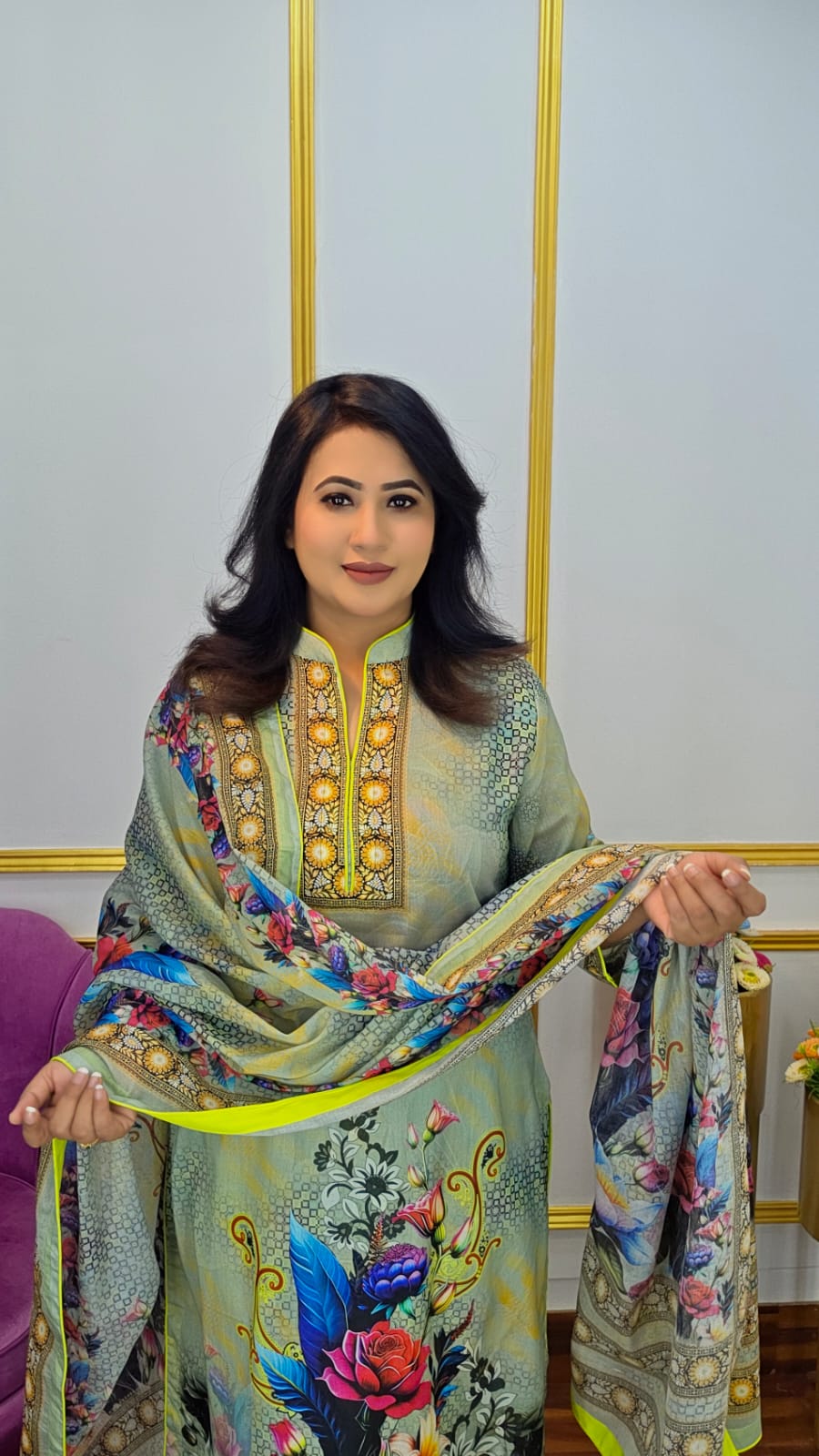 Digital Printed Ready Three Piece — Salwar Kameez Suit