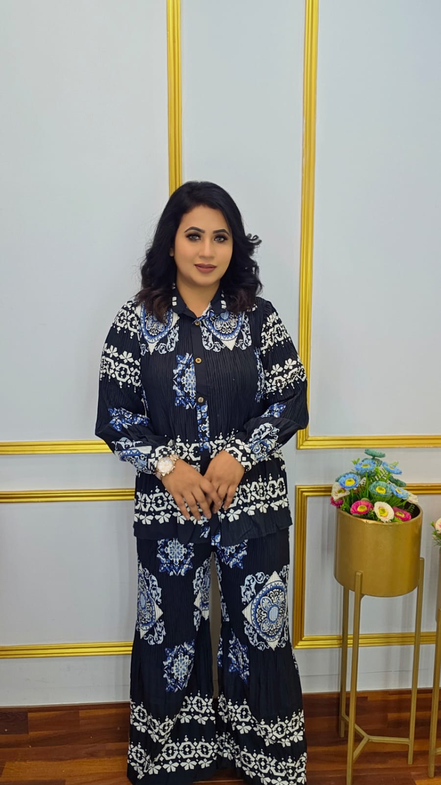 প্রিন্টেড থাই কো-অর্ডস সেট | Imported Thai Co ords Set | Shopping Zone BD | Style #G2450BA #G2450WP