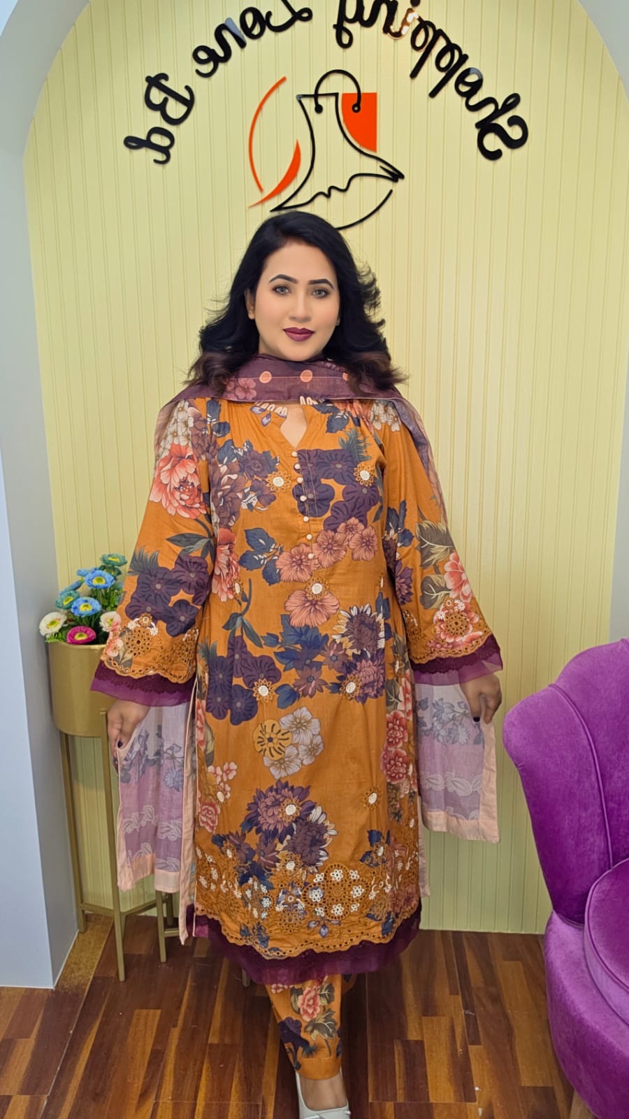 Luxury Cotton Ready Three Piece