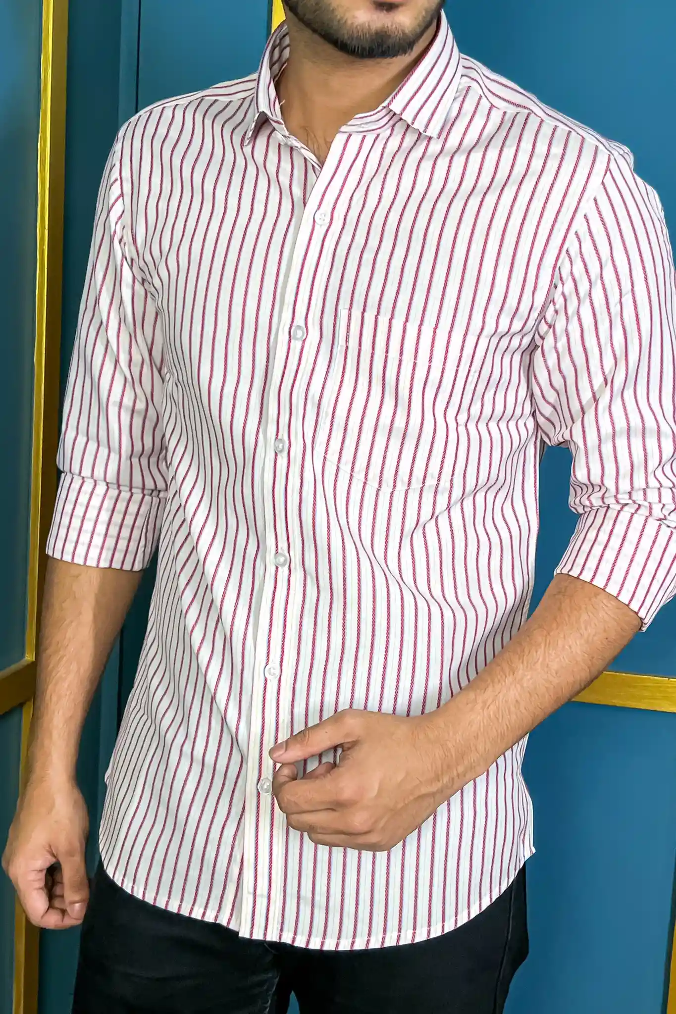 Premium Men’s Stripe Shirt – Stylish Casual & Formal Wear