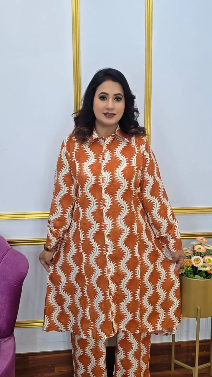 Imported Linen Co-ords Set with Button-Down Shirt