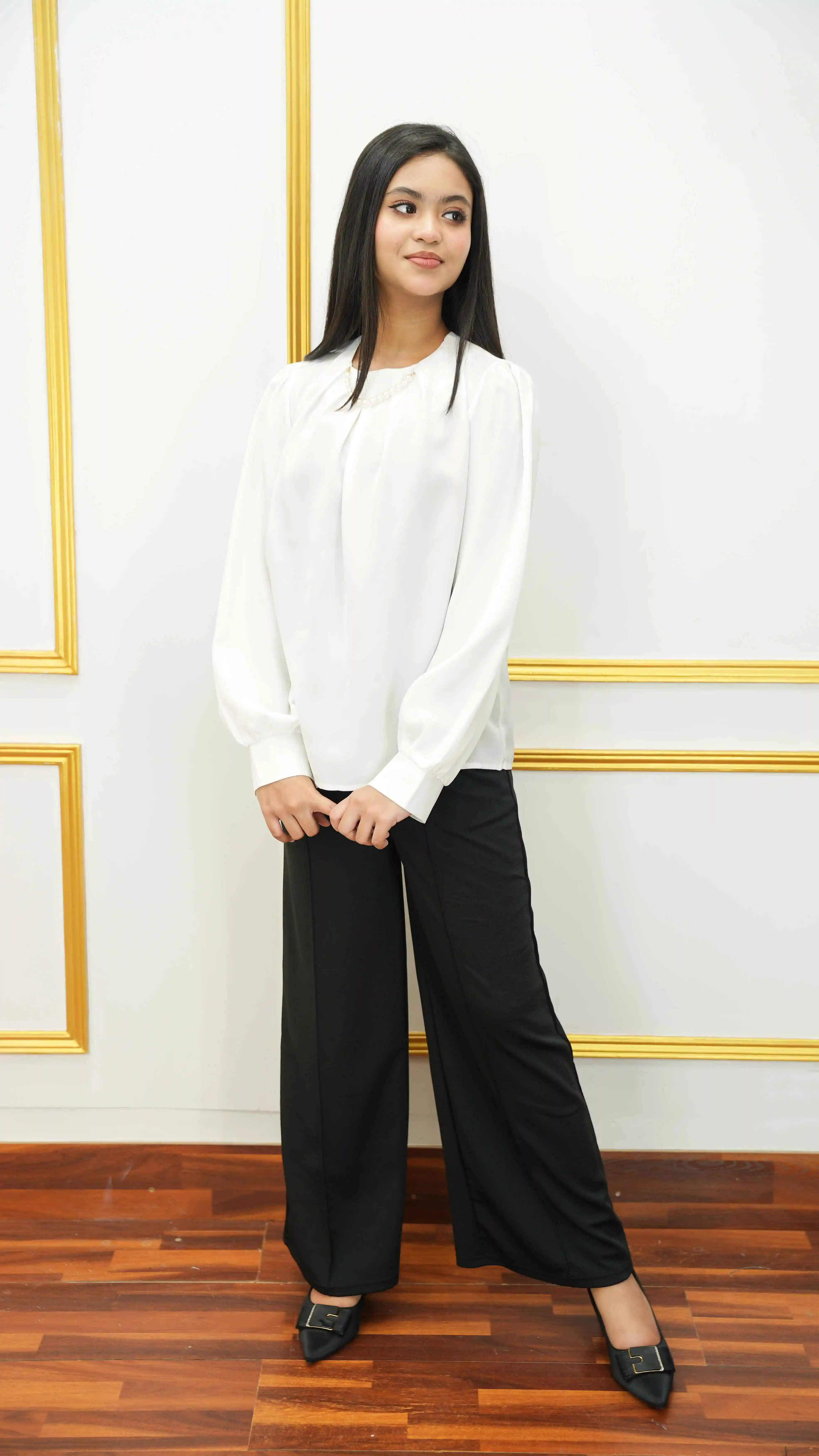 Thai Imported White Georgette Top