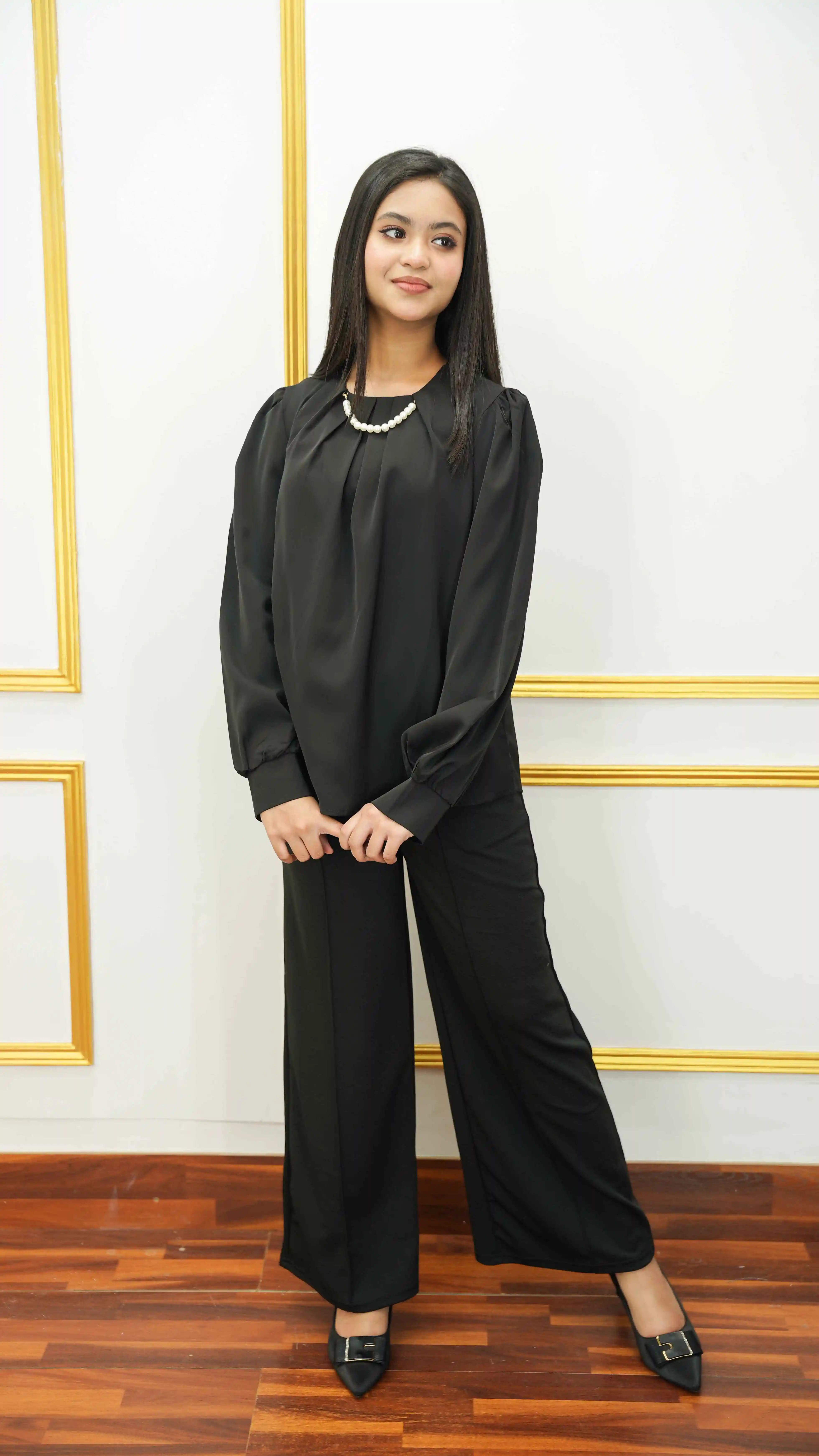 Thai Imported Black Georgette Top