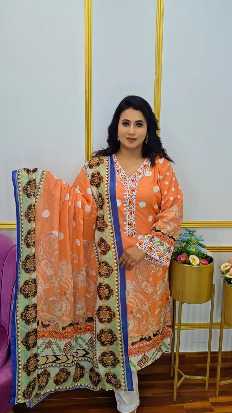 Lawn Cotton Digital Printed Three Piece Set