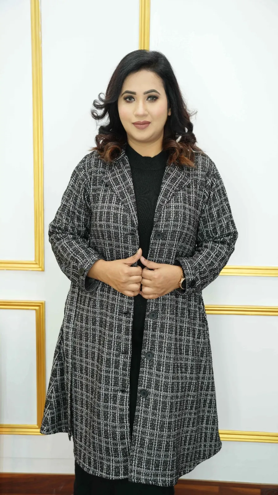 Women's Long Blazer with Belt