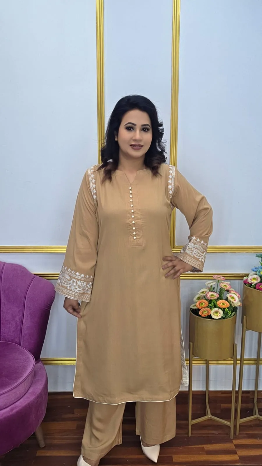 Elegant imported linen co-ords set