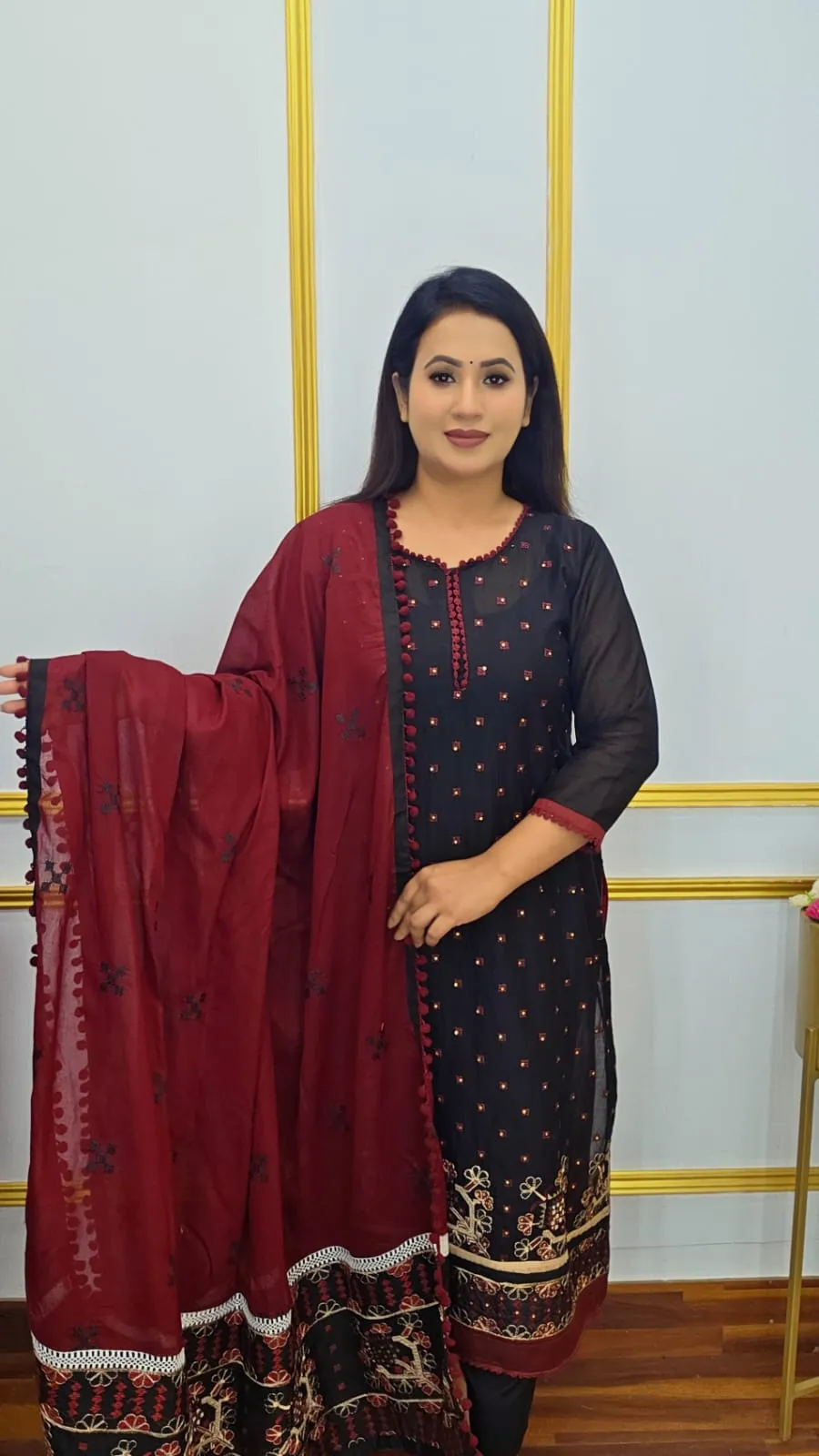 Pure Cotton Unstitched Three Piece Set