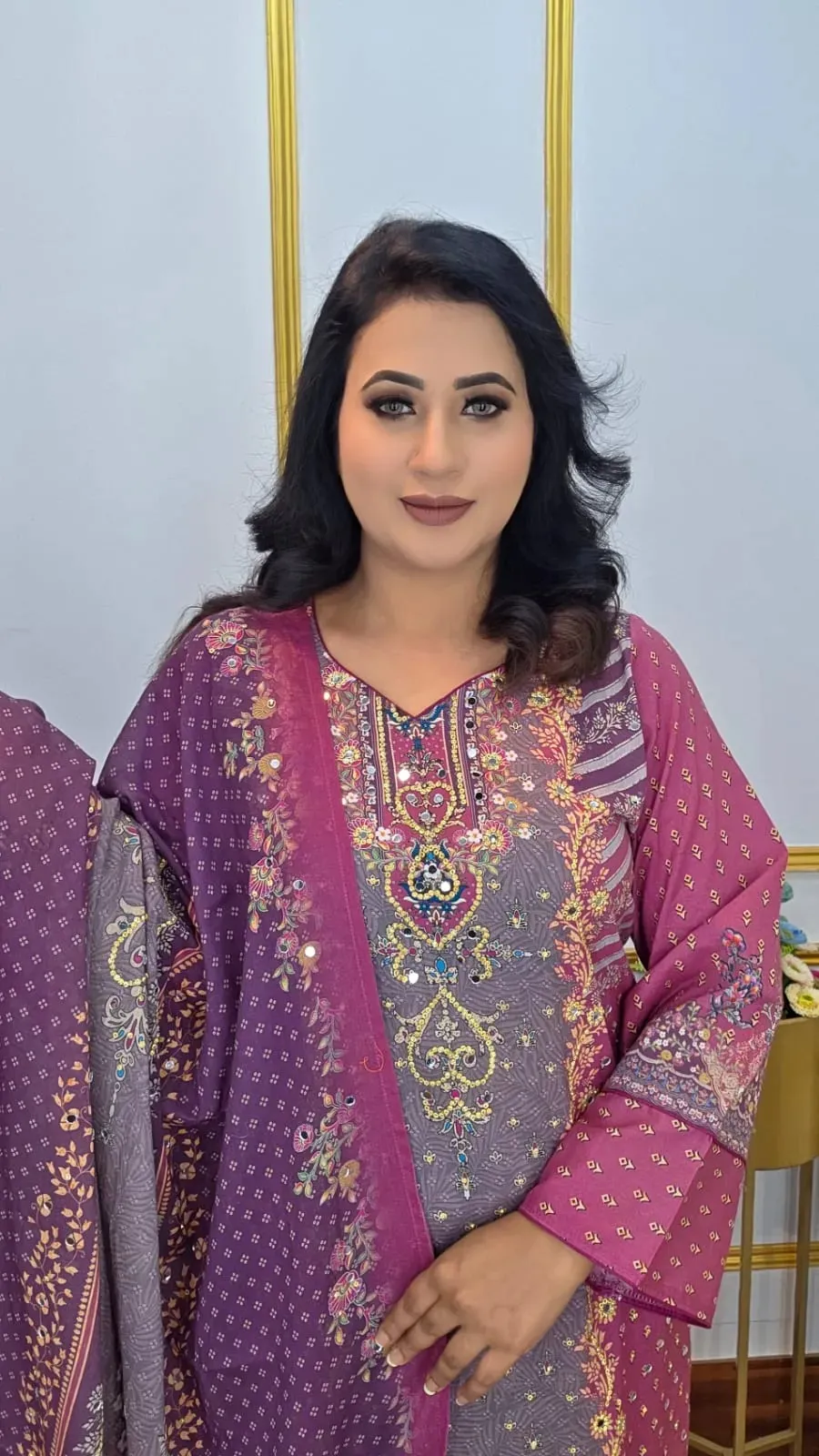 Premium  Pure Cotton Unstitched Three Piece