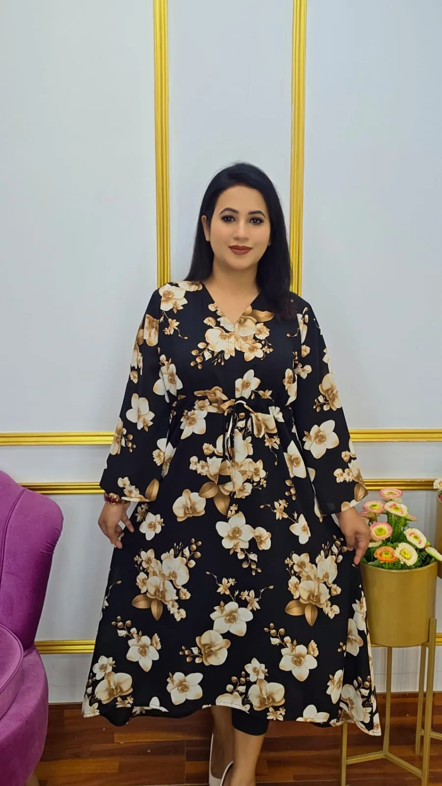 Soft Malai Georgette Midi Gown