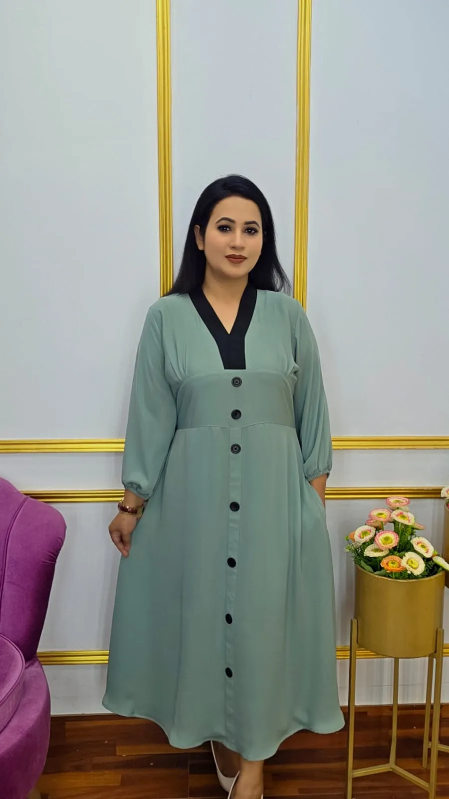 Premium Designer Midi Gown