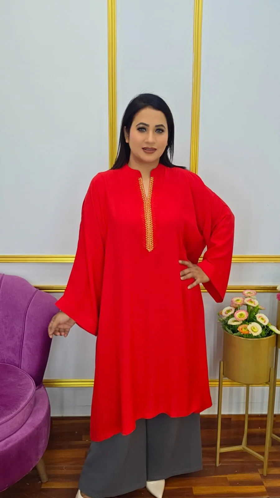 Stylish Soft Linen Kaftan