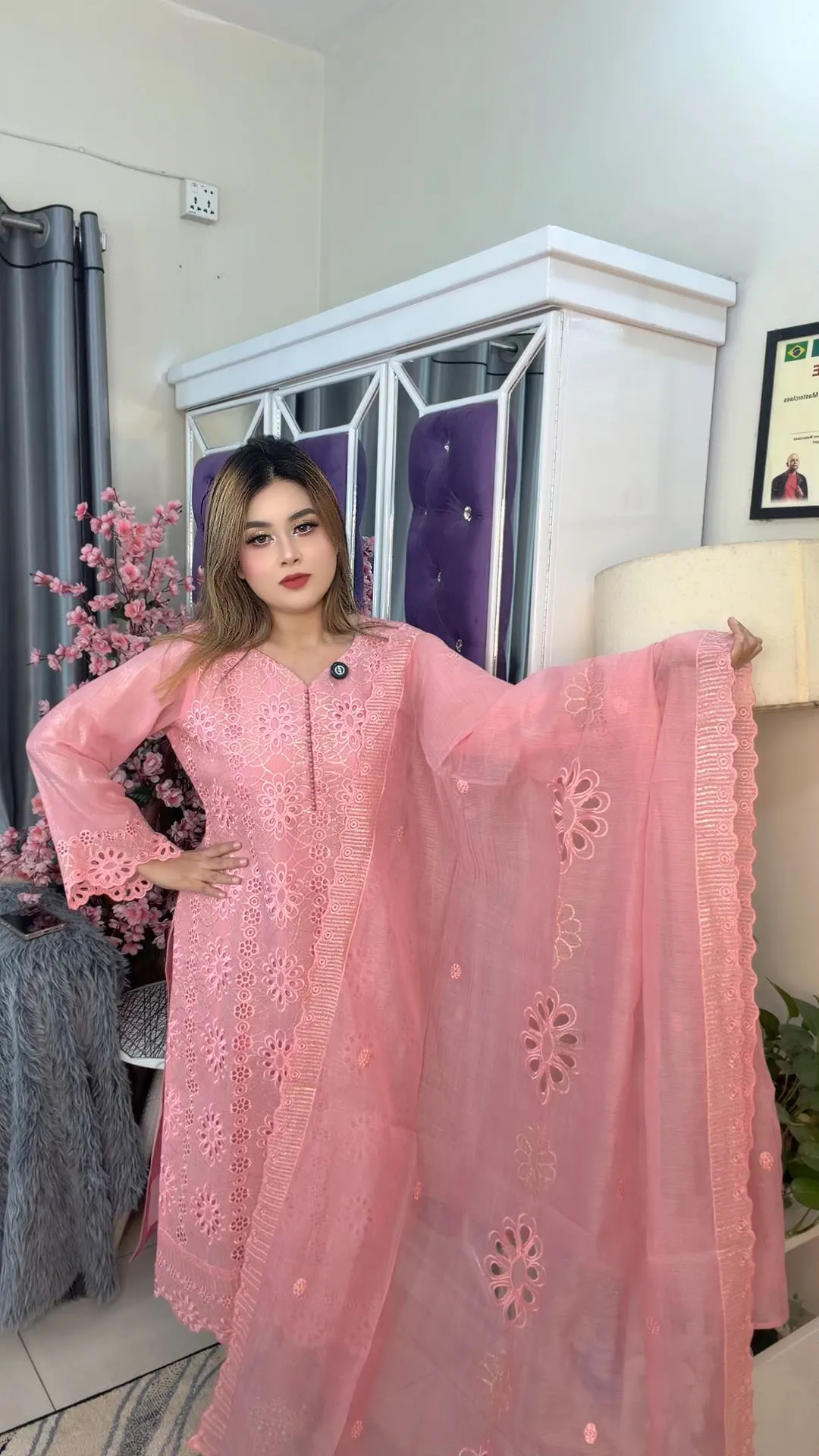 Premium Unstitched Four Piece Set