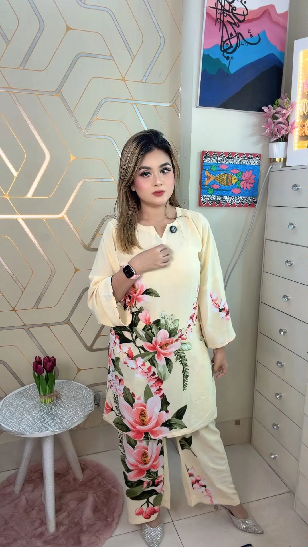 Stylish Soft Malai Georgette Co-Ord Set