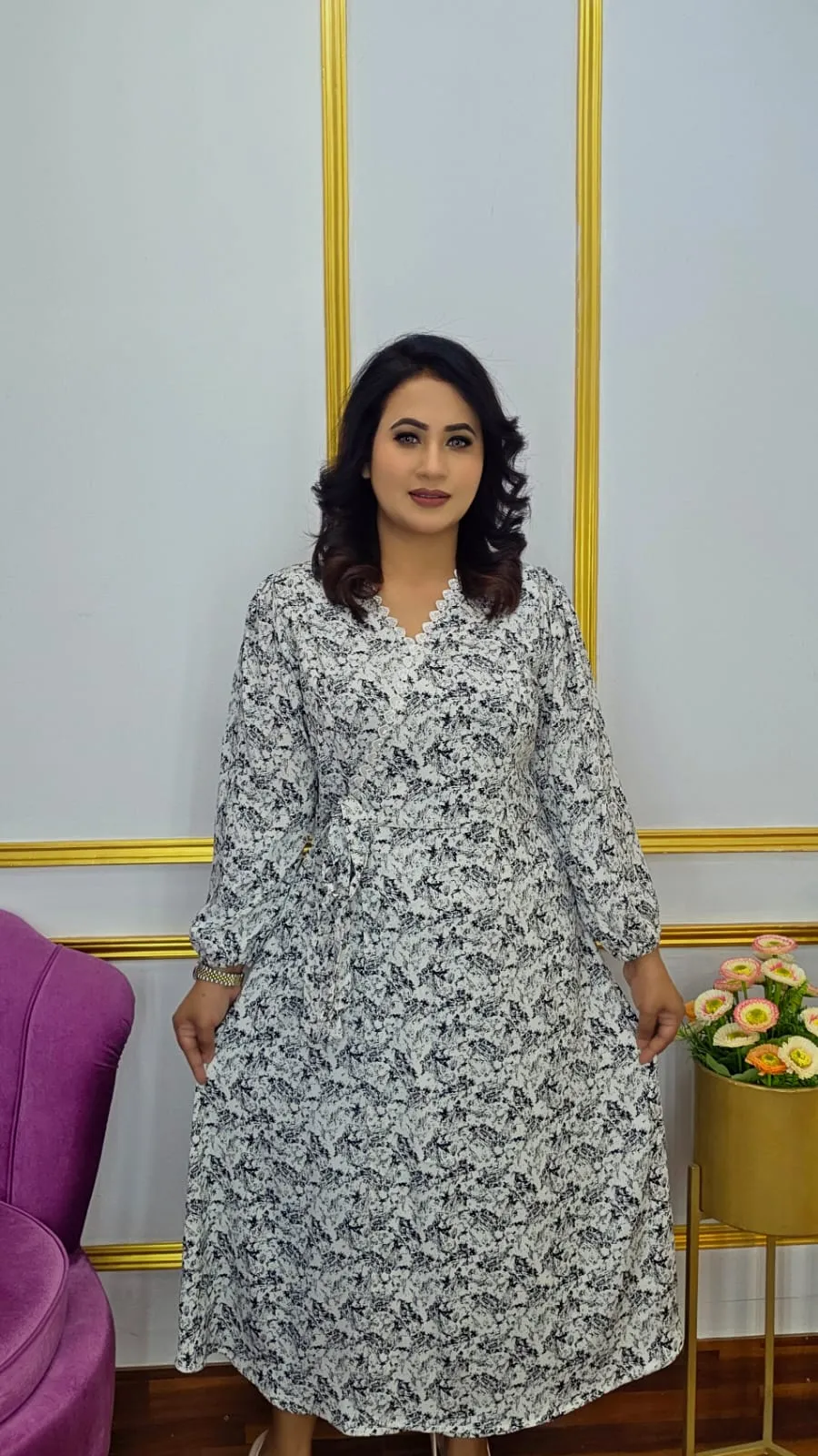 Luxury Midi Gown For Women