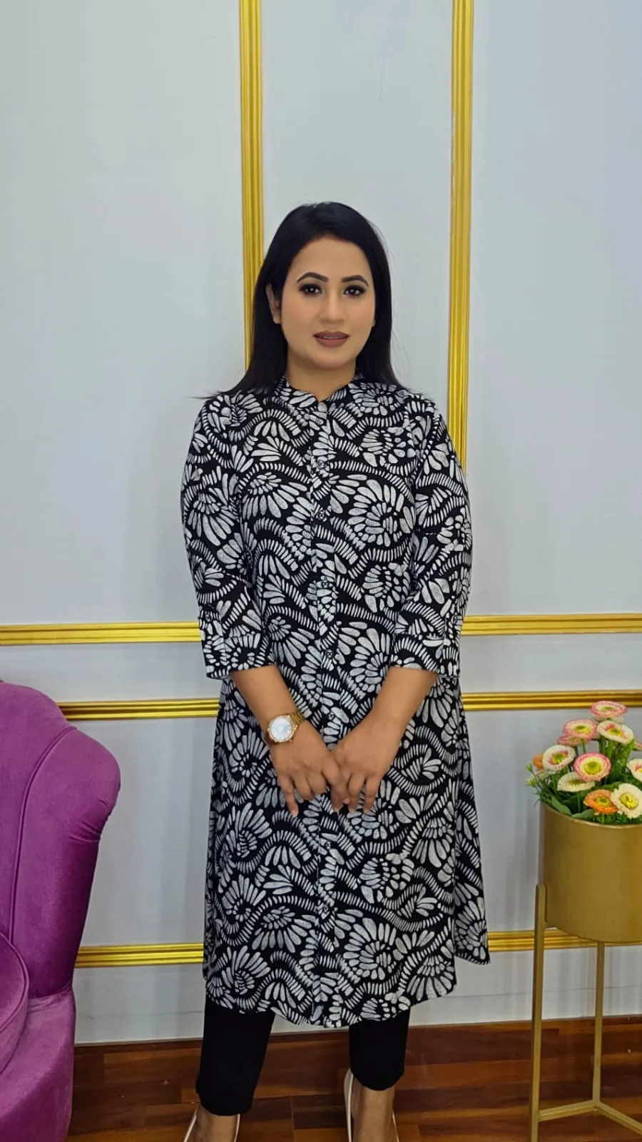 Modern Switch Cotton Long Shirt