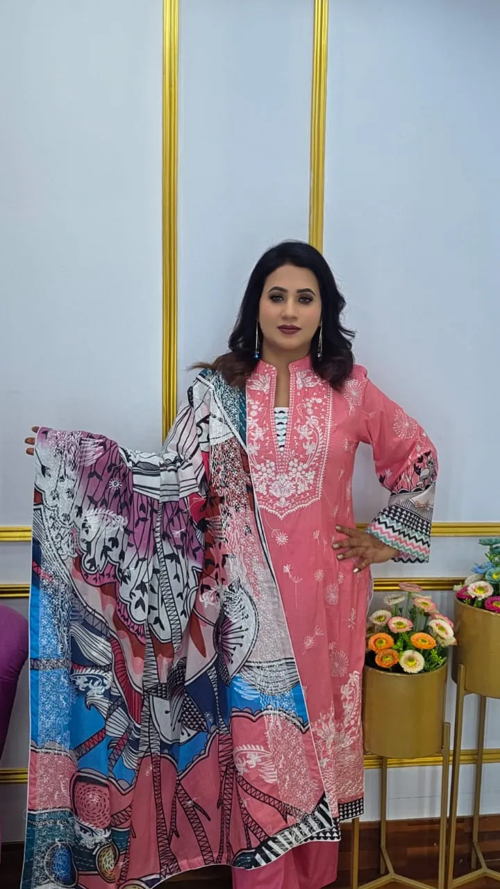 Luxury Cotton Ready Three Piece