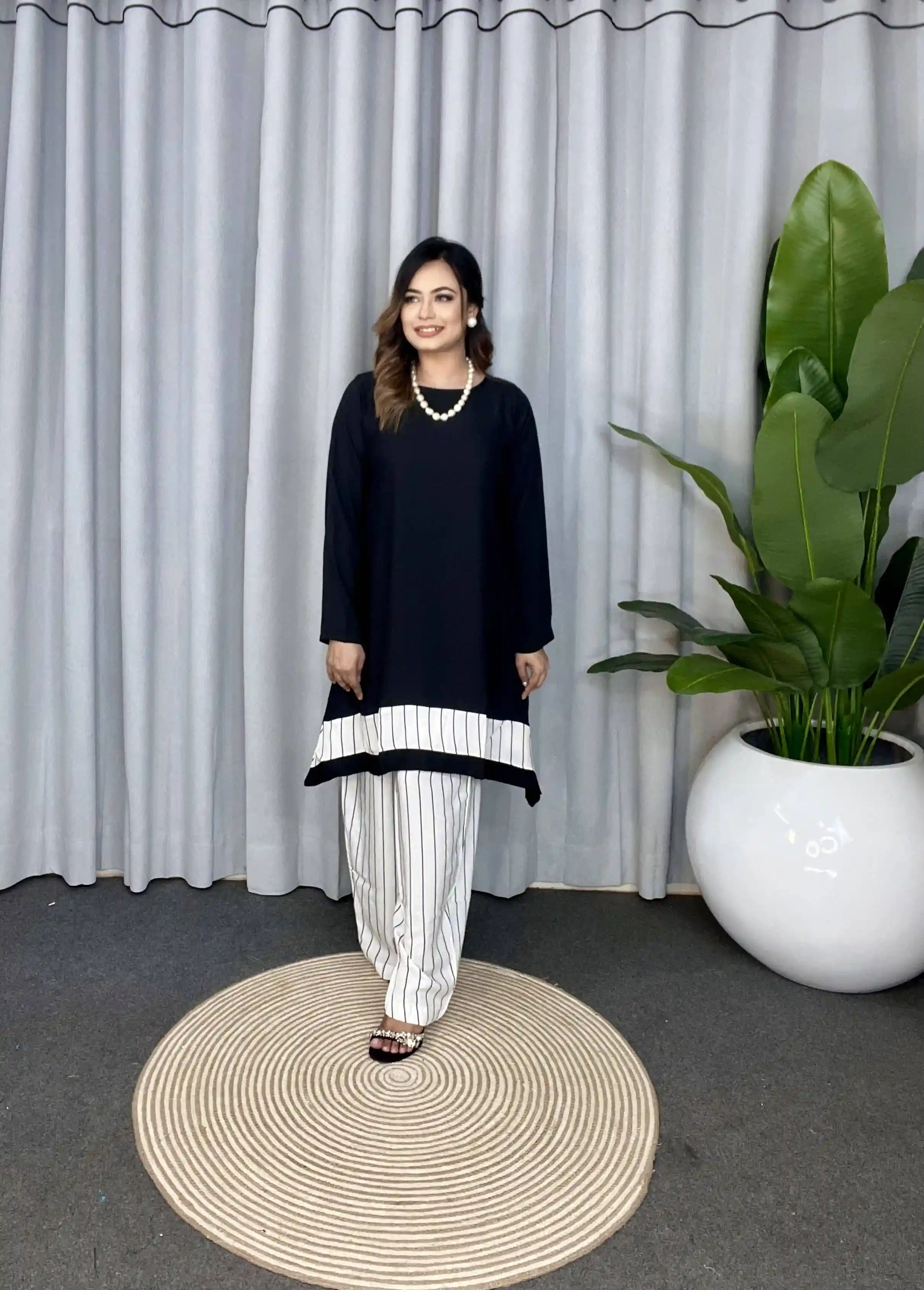 Black Color Elegant Co-ord Set