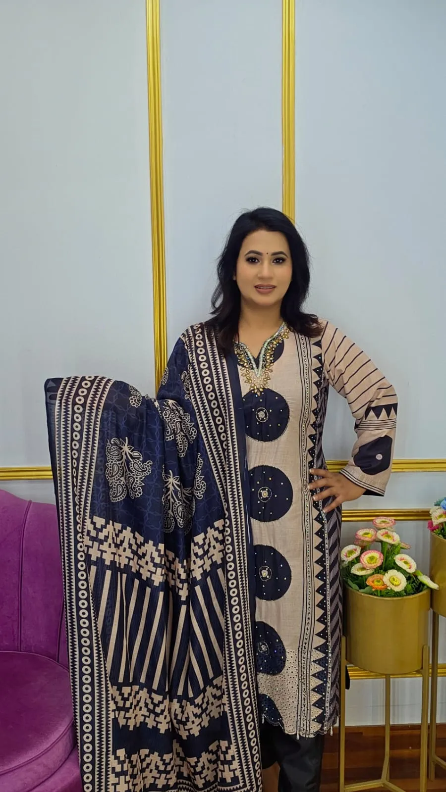 Unstitched Three Piece Set