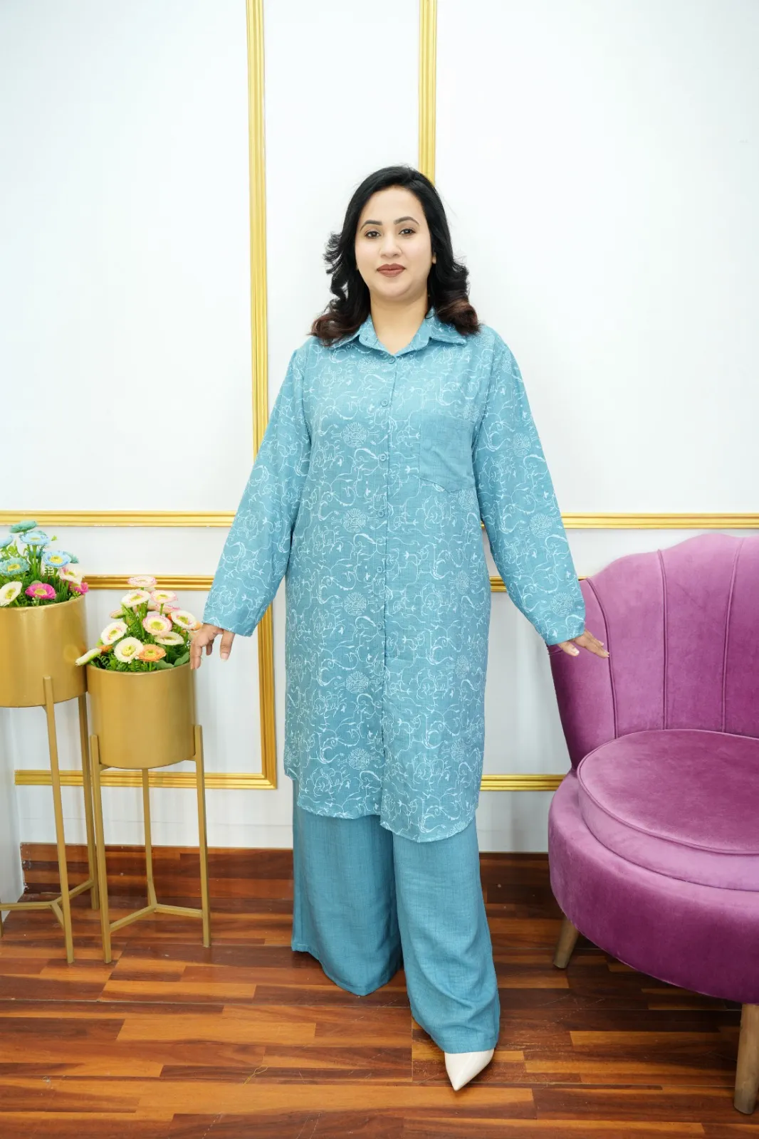 Imported Thai Co-Ord Set – Viscose Cotton Shirt Pant