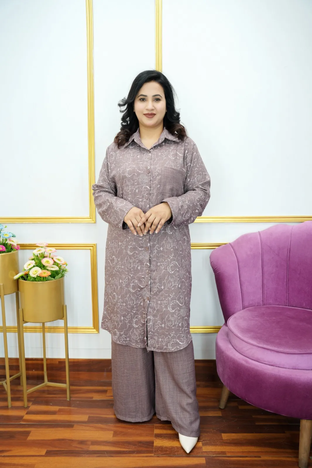 Trendy Imported Thai Co-Ord Set – Viscose Cotton Shirt Pant