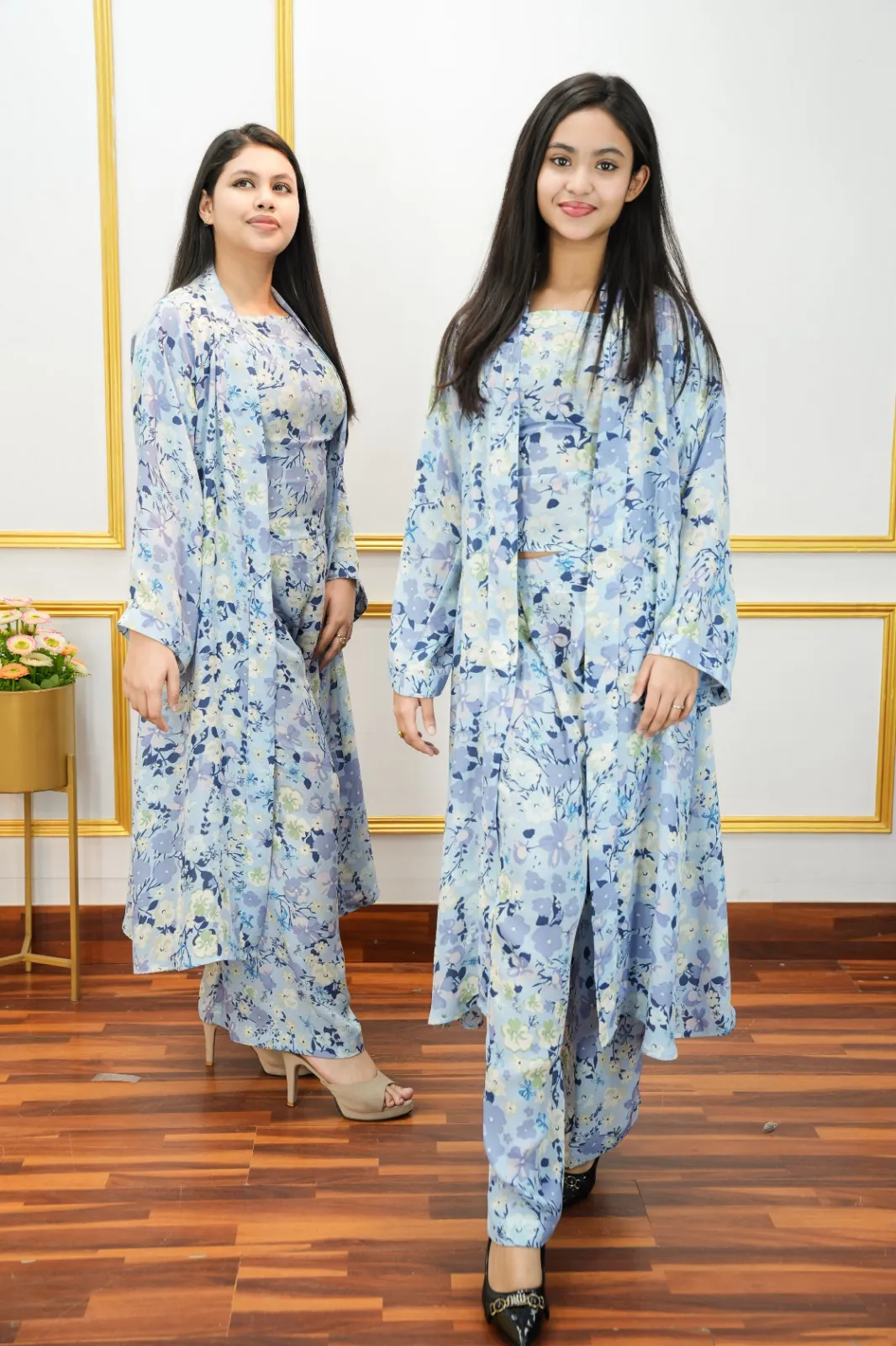 Georgette Co-Ord Set with Long Shrug