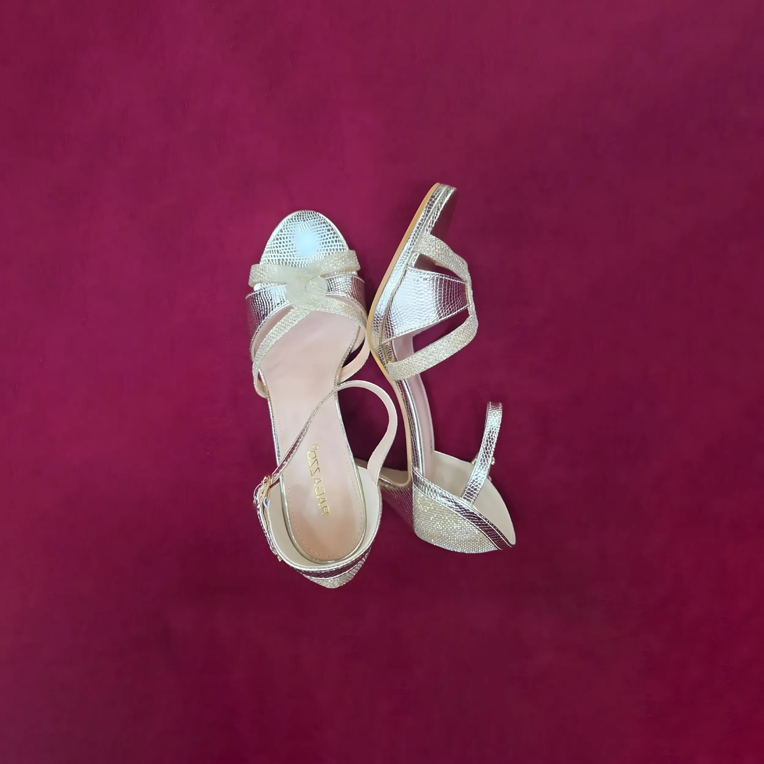 Ladies Gold Shoes – Elegant Free Size Style