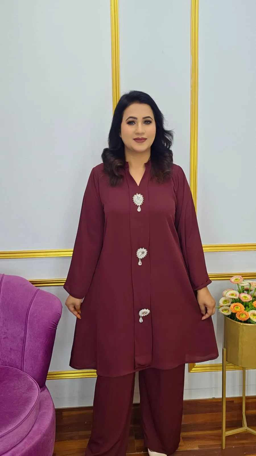 Dubai Cherry Co-Ord Set – Stylish Modest Outfit