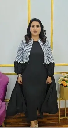 Stylish Dubai Cherry Shrug with Gown