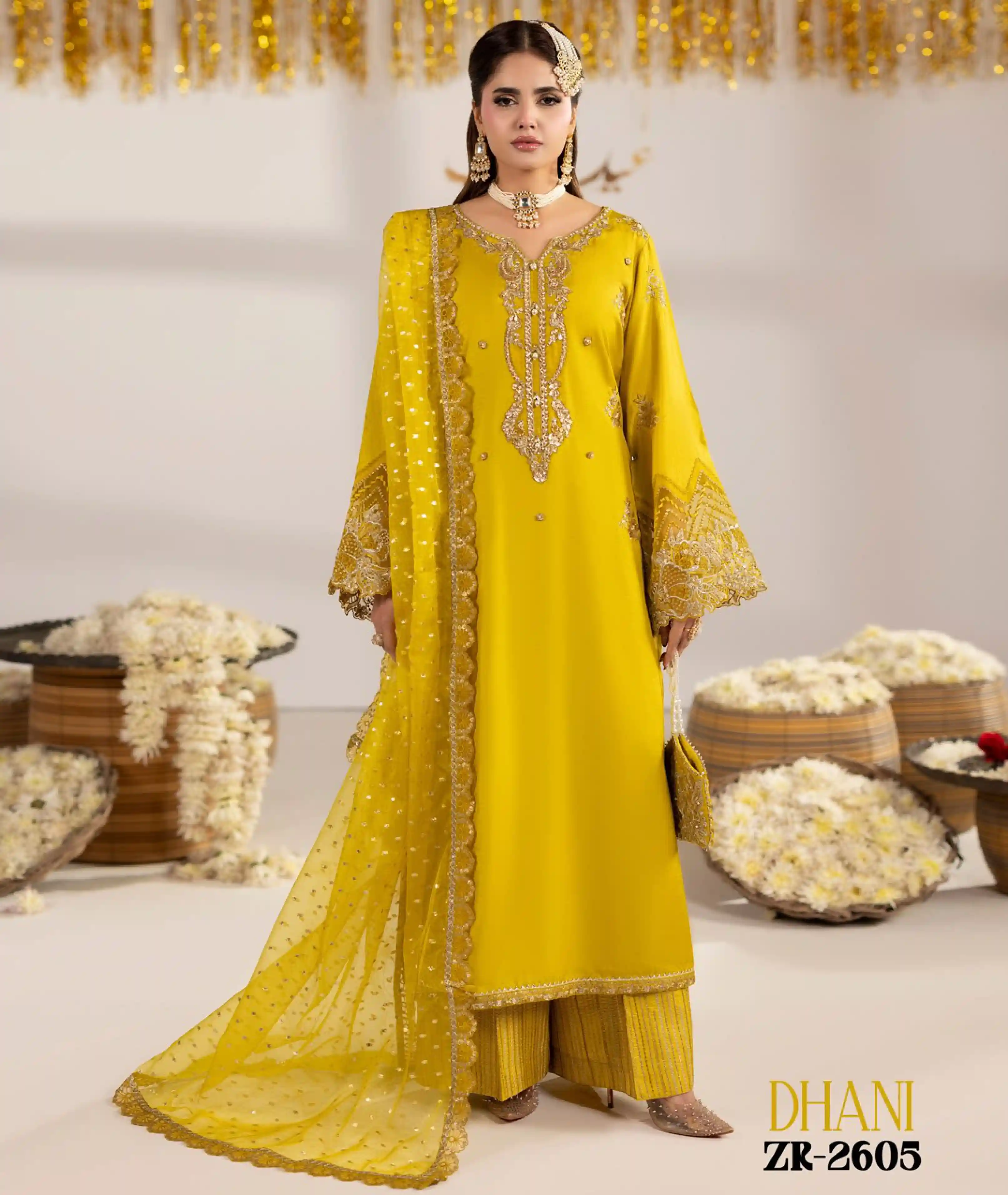 Luxury Pakistani Raw Silk Three Piece Set