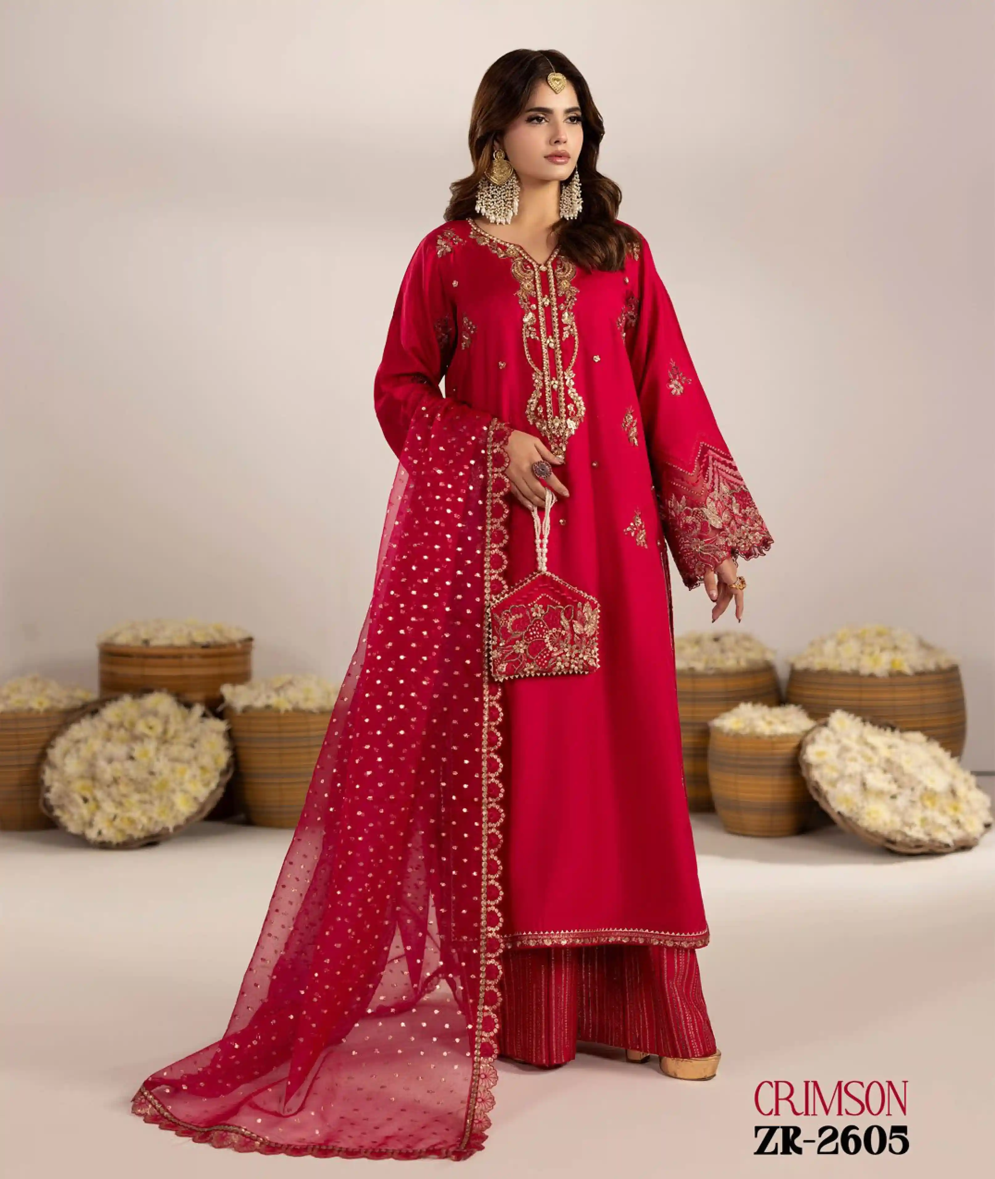 Pakistani Raw Silk Three Piece – Premium Outfit