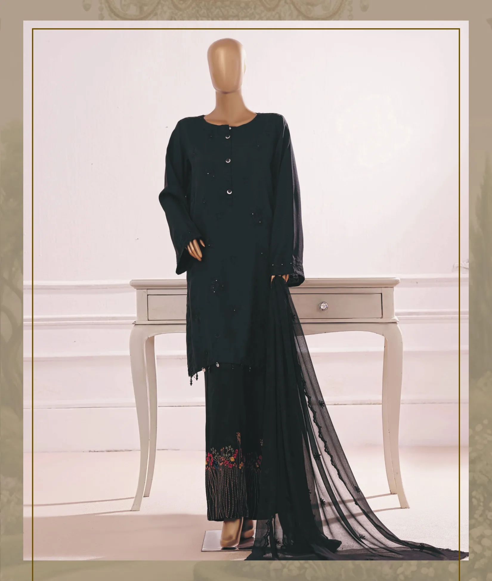 Premium Pakistani Raw Silk Ready Three Piece