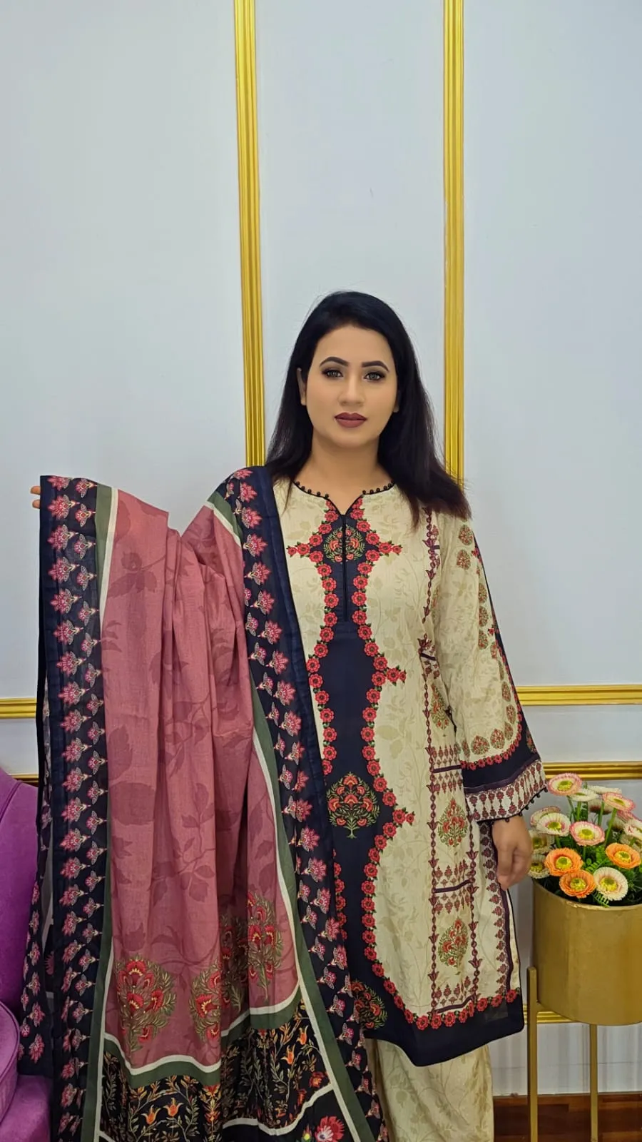 Cotton Ready Three Piece – Digital Print Salwar Suit Set