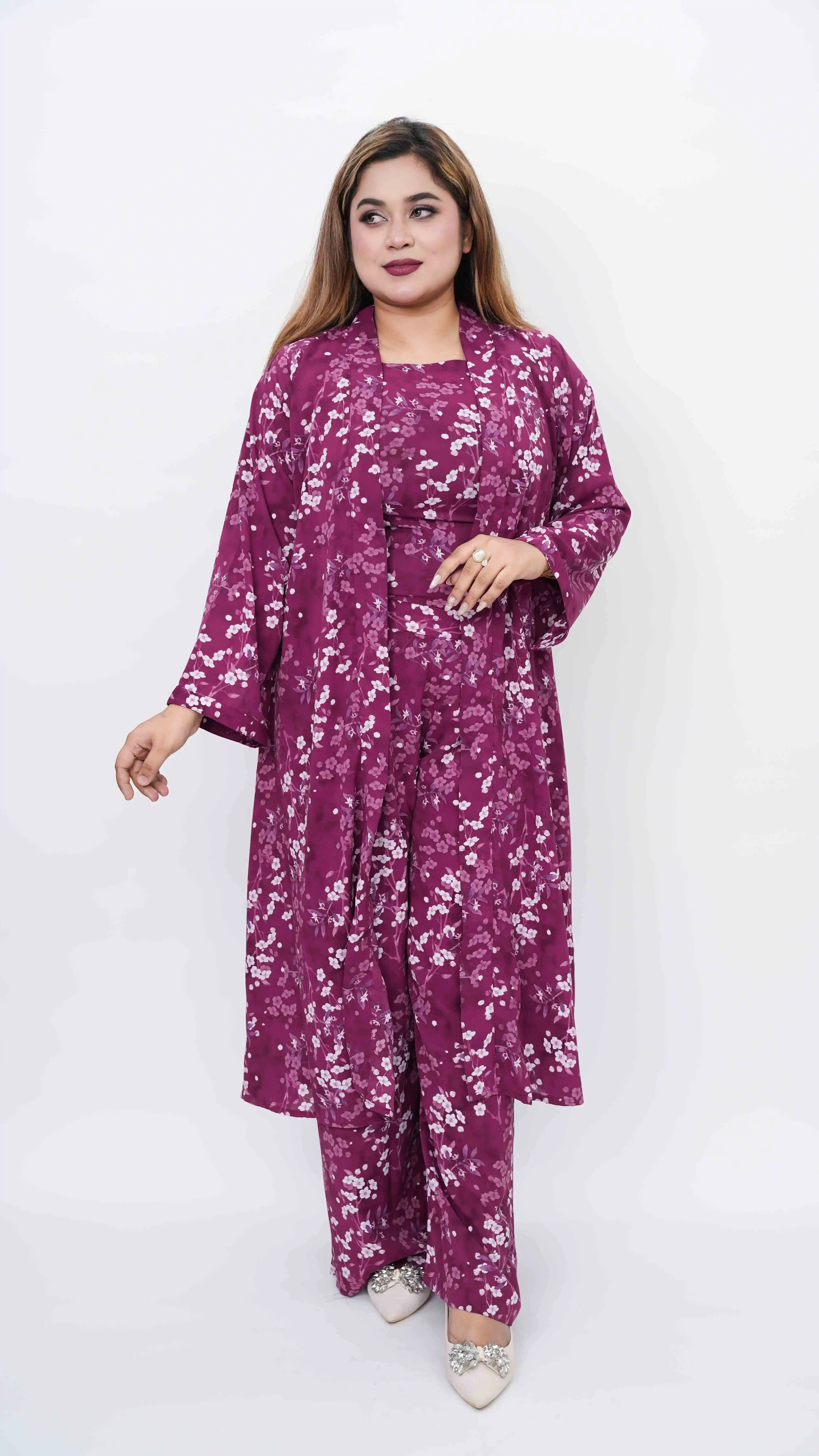 Elegant Georgette Co-Ord Set with Shrug