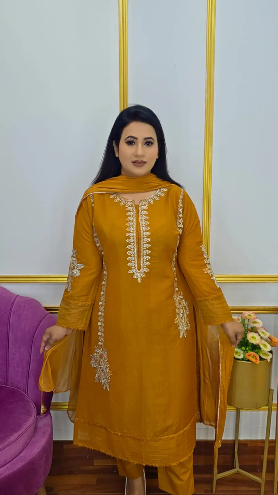 Premium Silk Cotton Unstitched Three Piece Set