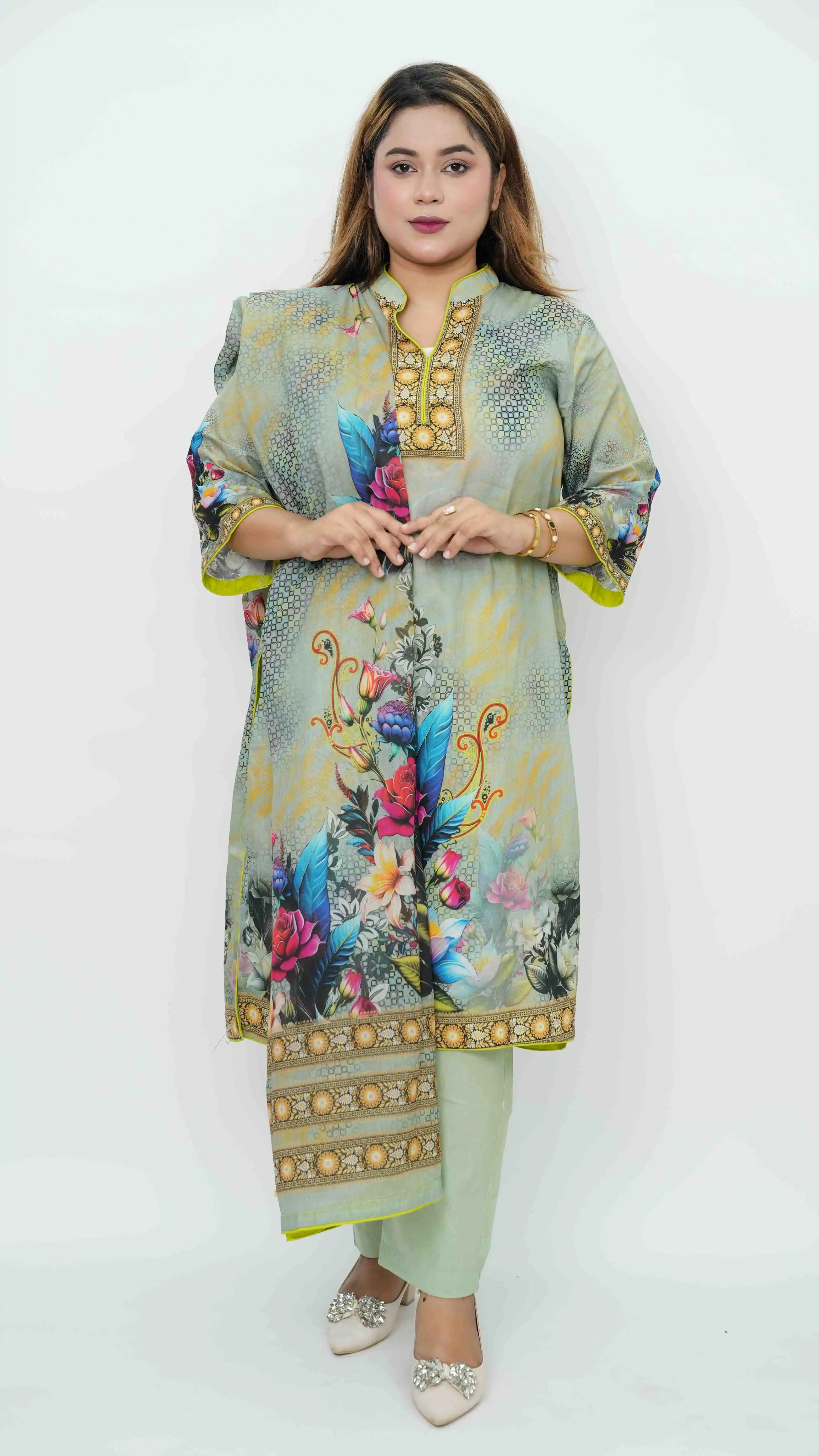 Digital Printed Ready Three Piece — Salwar Kameez Suit