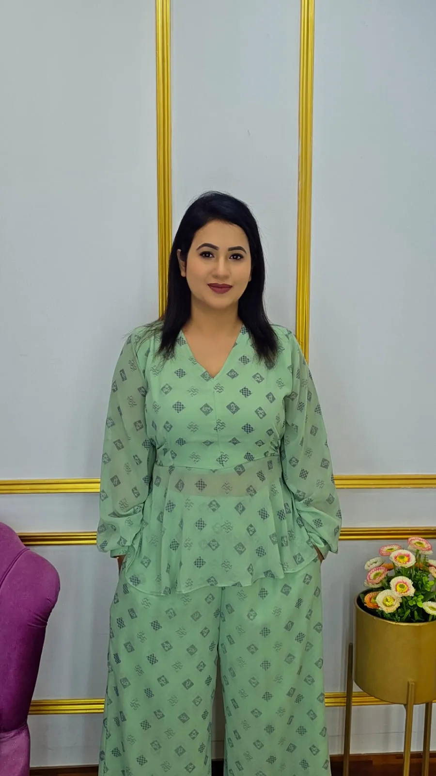 Designer Georgette Two-Piece Set