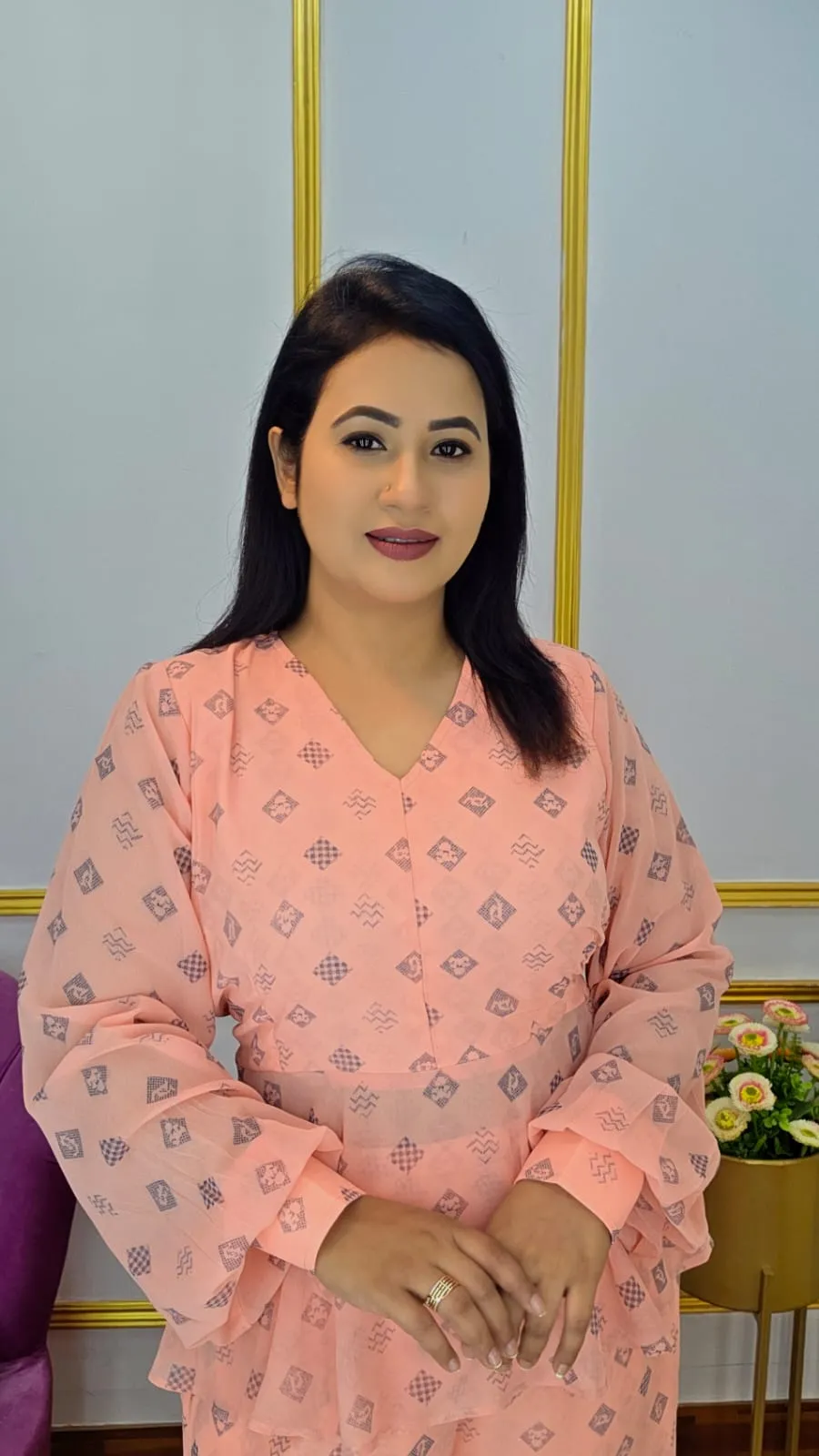 Designer Georgette Two-Piece Set for Women | Premium Style - Shopping zone BD