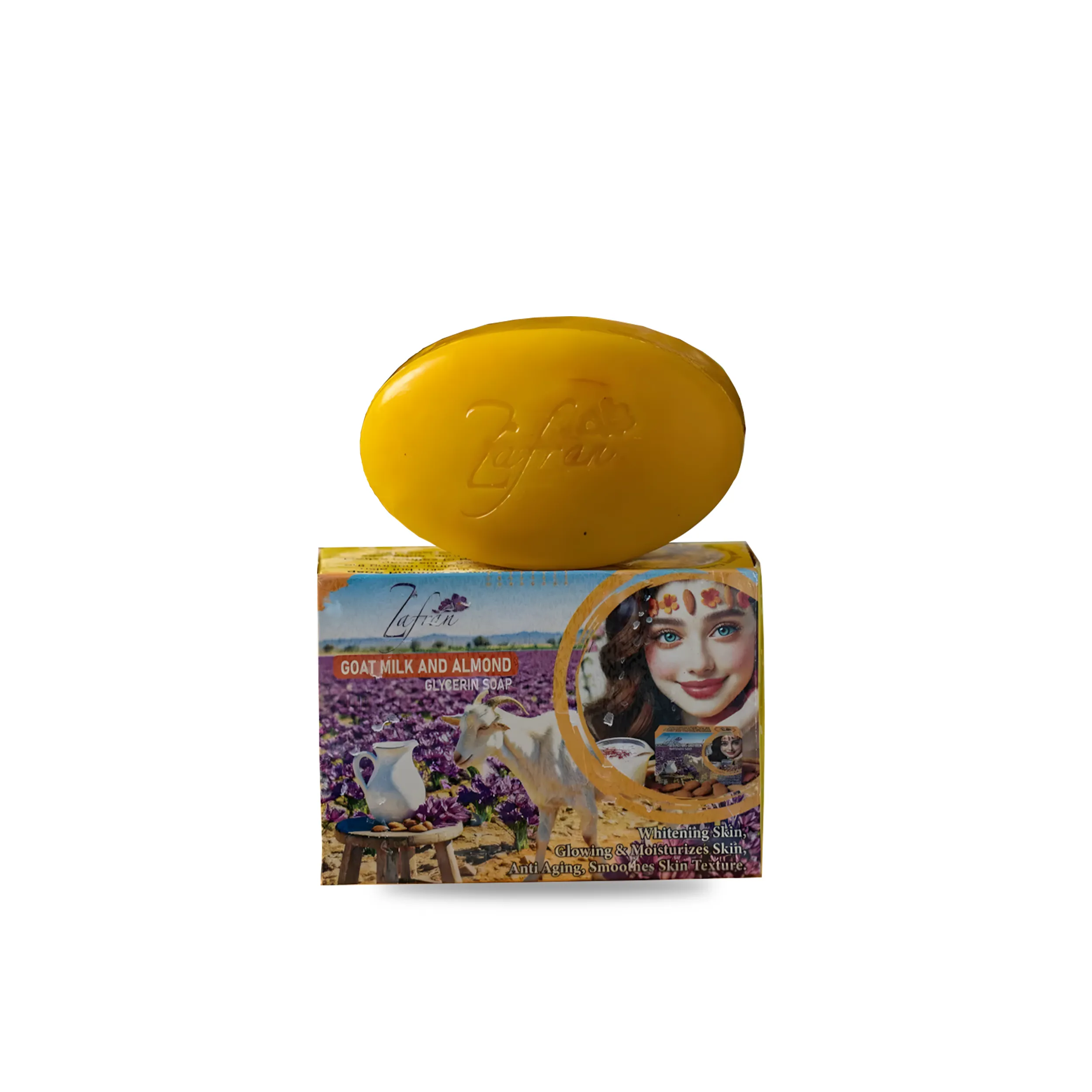 Zafran Goat Milk - Almond Glycerin Soap
