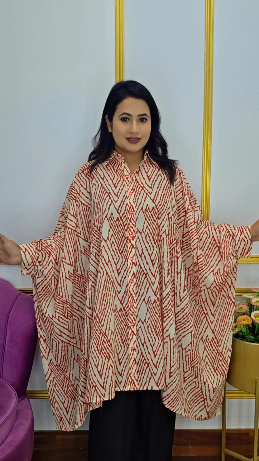 Georgette Kaftan for Women – Free Size