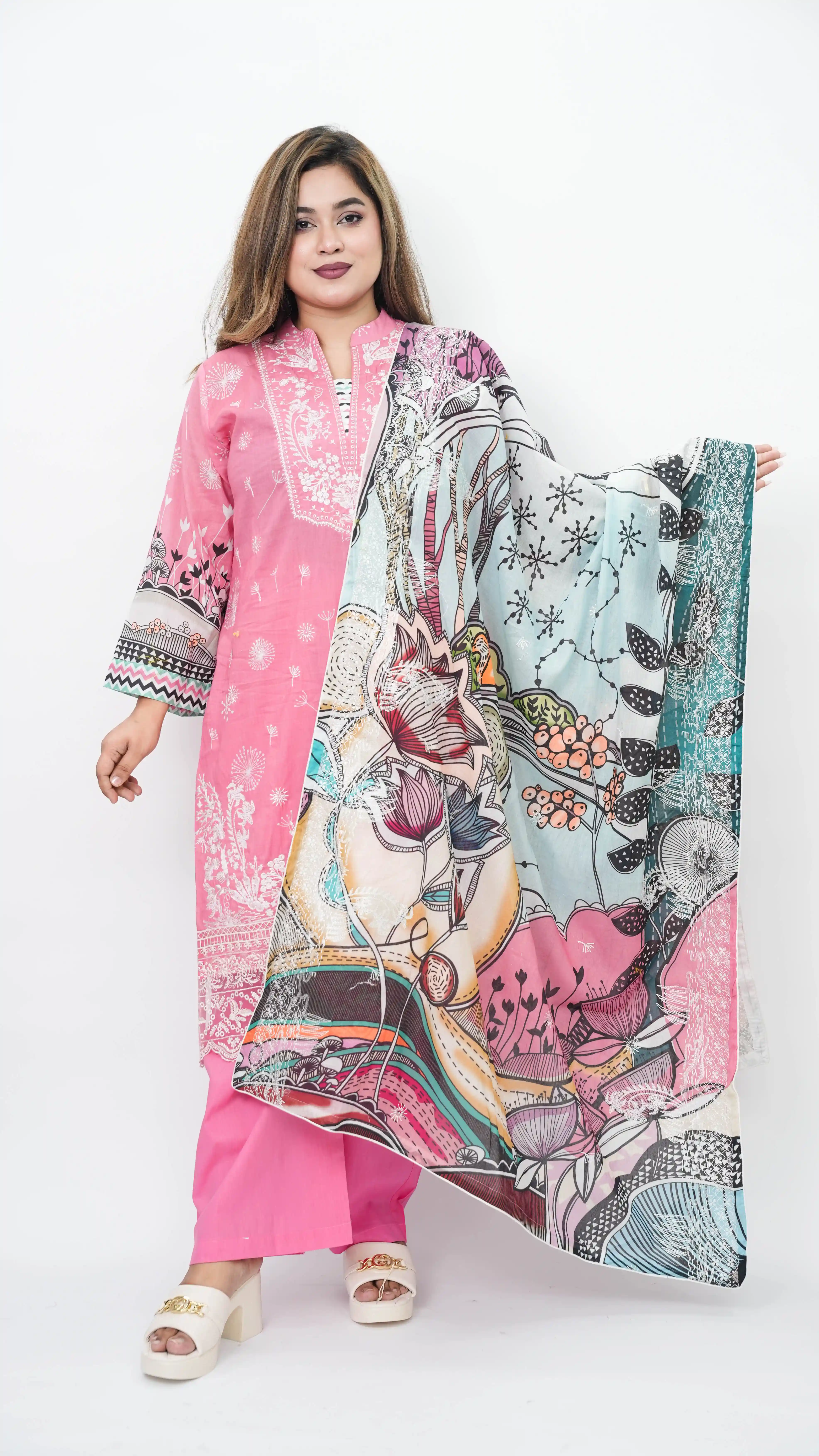 Luxury Cotton Ready Three Piece