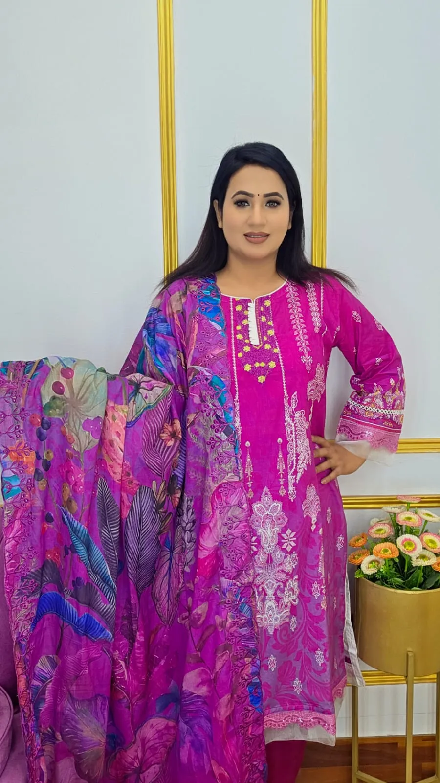 Ready Three Piece Digital Print Women Dress Set
