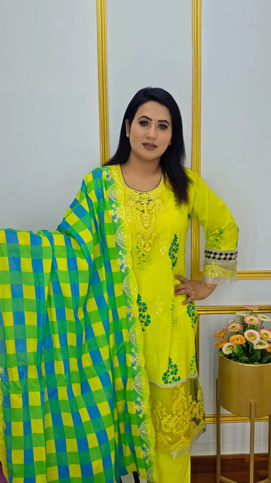 Pure Cotton Ready Three Piece