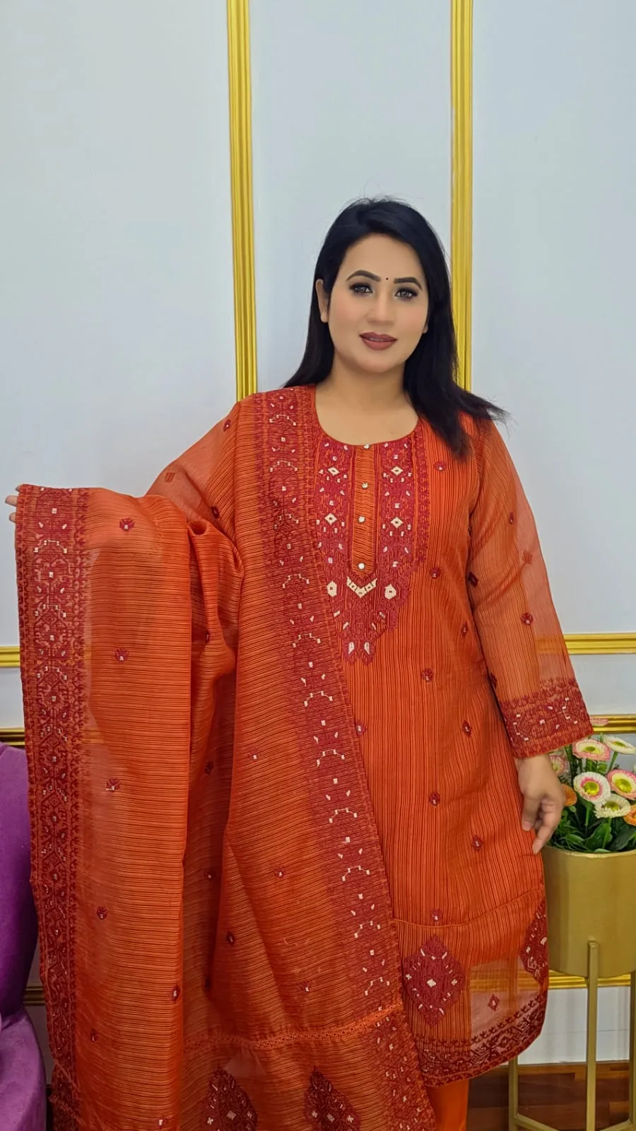Jamdani Unstitched Four Piece
