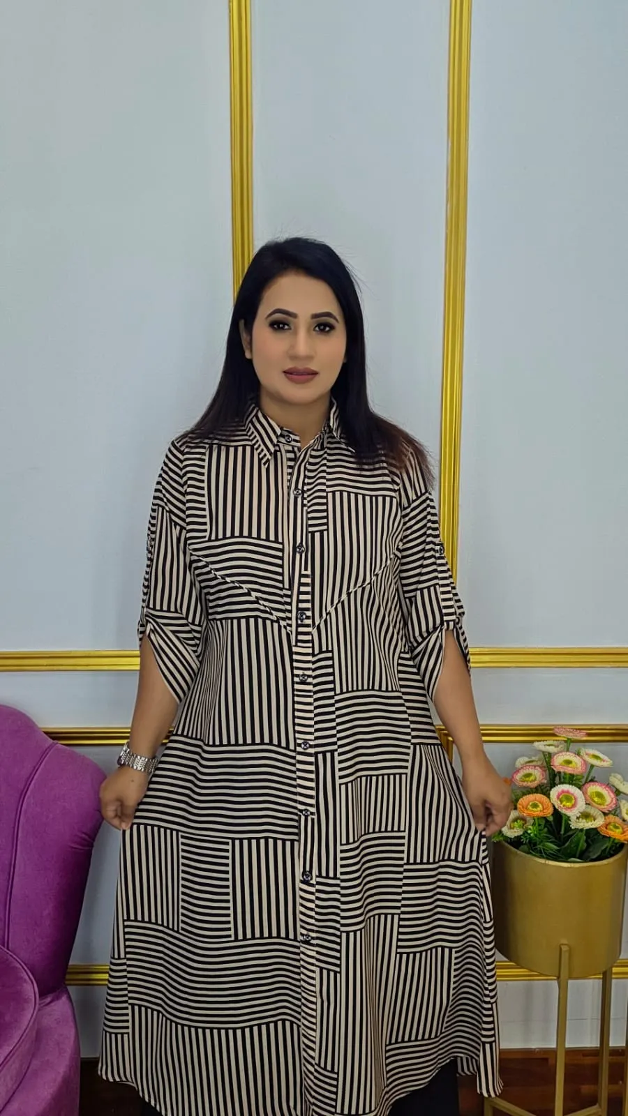 Malai Georgette Stylish Long Shirt for Women